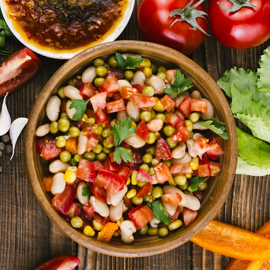 Börülce Salatası (Fried Kidney Bean Salad)